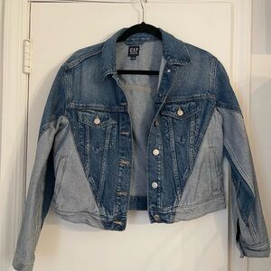 GAP Women's Two-Tone Blue Denim Jacket